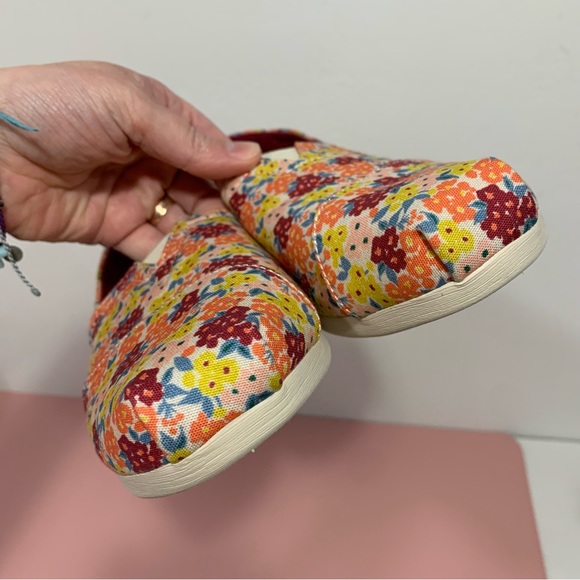 Toms Women’s Alpargata Natural Paper Source Ditzy Floral Print Shoes 9.5 - Picture 6 of 8